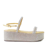SANDALIA PLATAFORMA DOURADA DETALHE BRILHO S 21884 0003 0003 SCHUTZ - Vintedoisk